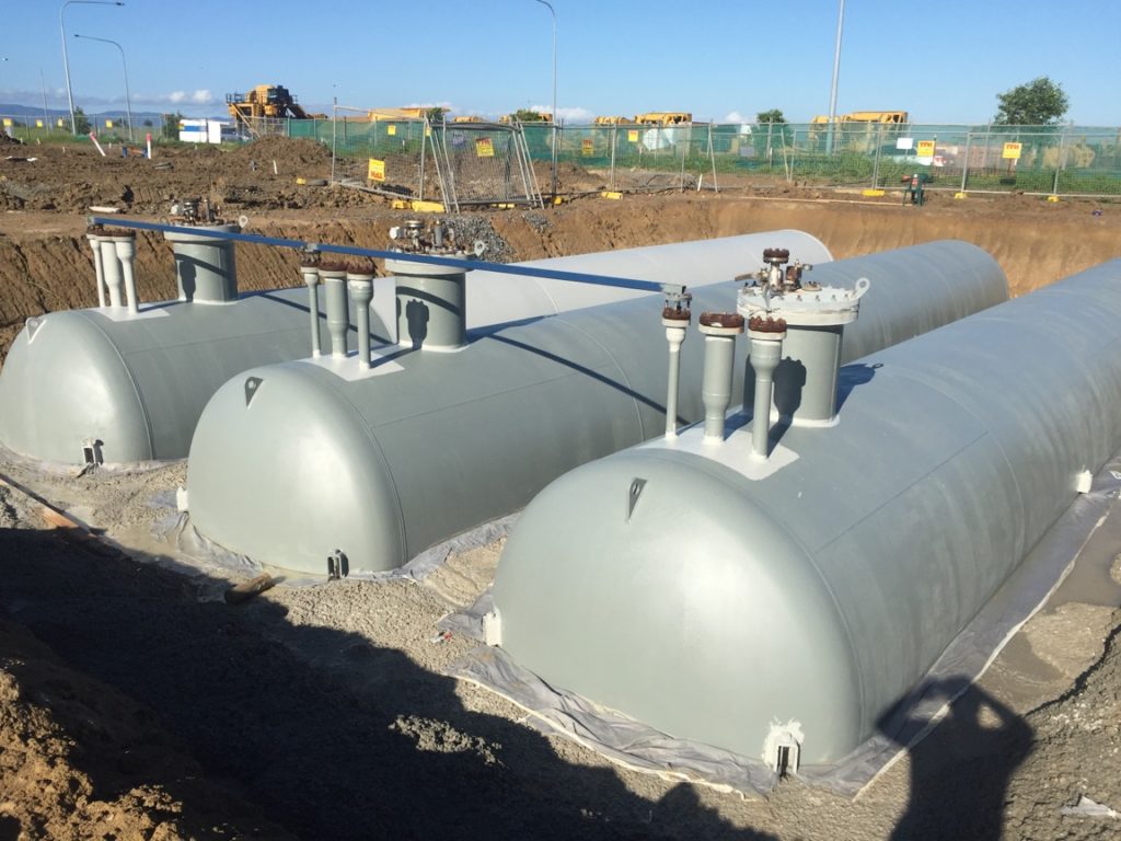 Underground LPG tank installations